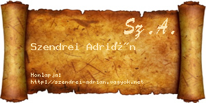 Szendrei Adrián névjegykártya