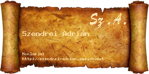 Szendrei Adrián névjegykártya