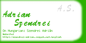 adrian szendrei business card