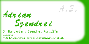 adrian szendrei business card